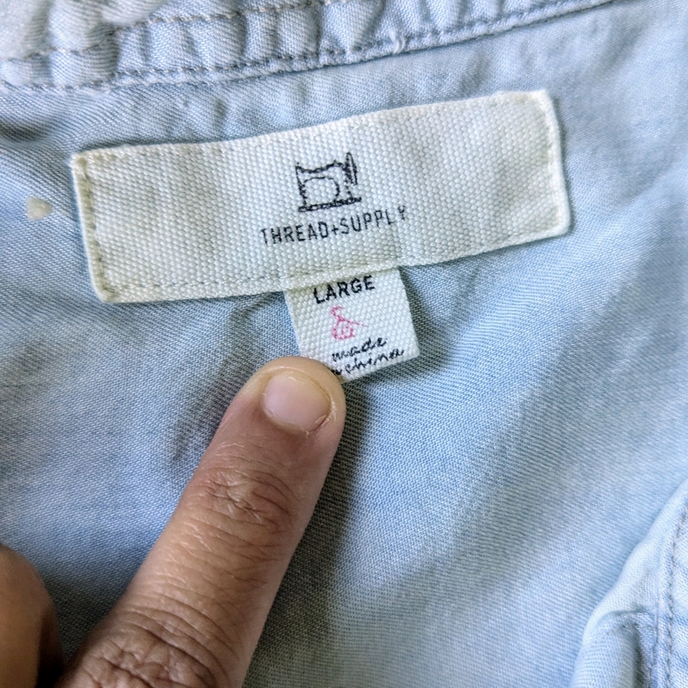 Thread + Supply Women's Button Down Denim Shirt, … - image 6